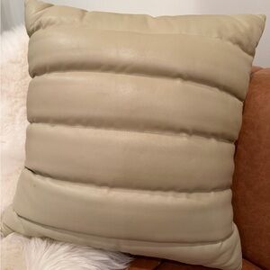 CB2 Izzy Leather Pillow Crate & Barrel insert